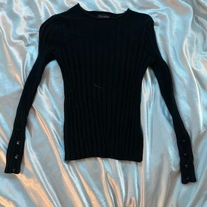 long sleeve black tight top